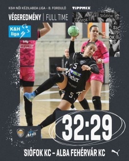 A Siófok nyerte a szomszédvárak csatáját az Alba Fehérvár KC ellen